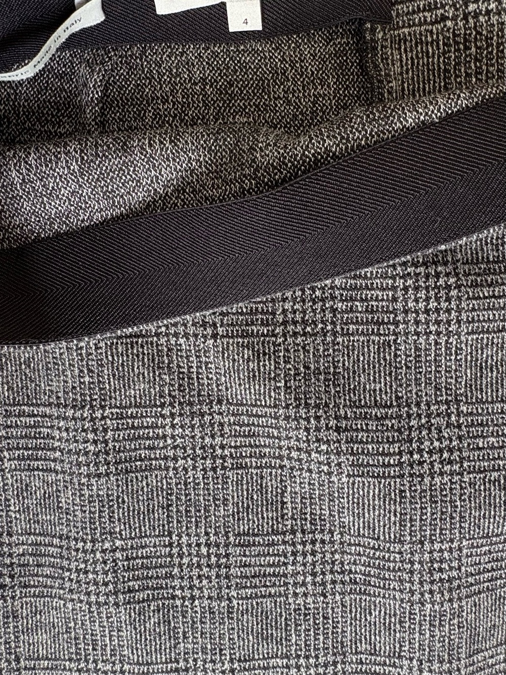 Vince Grey Prince Of Wales Checked Cotton-Blend Midi Skirt, size 4 - Picture 13 of 16